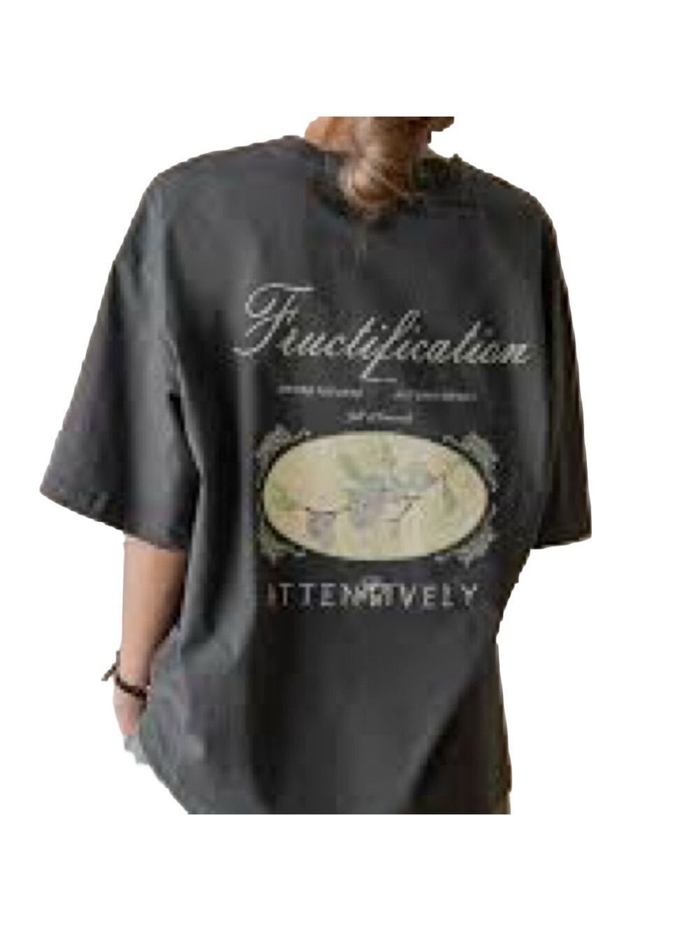 Gray Graphic T Shirt